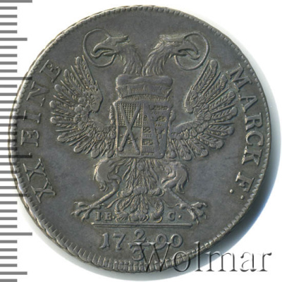 Саксония ⅔ талера, 1790 (2/3 талера. Германия. Саксония 1790г. Ag.)
