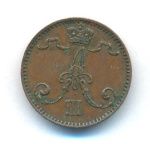 1 пенни 1894 г. Для Финляндии (Александр III). (1 пенни. 1894)