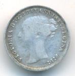 Великобритания 3 пенса, 1878 (3 пенса. Великобритания. 1878)