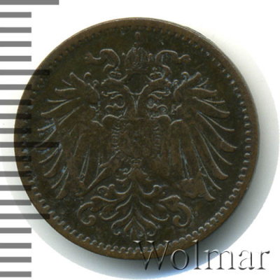Австрия 1 геллер, 1896 (1 геллер. Австрия 1896г. Cu.)