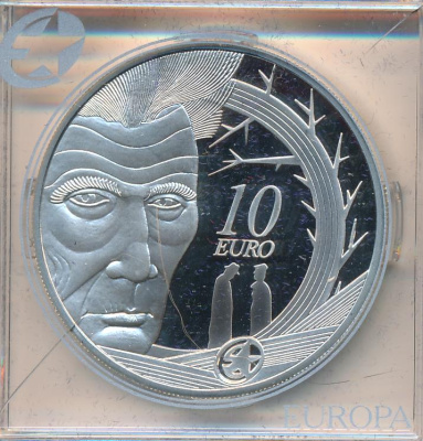 Ирландия 10 евро, 2006 (10 евро. Ирландия. 100 лет со дня рождения Самюэля Беккета 2006)