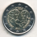 Бельгия 2 евро, 2011 (2 евро. Бельгия. Международный женский день. 2011)