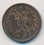 Австрия 2 геллера, 1897 (2 геллера. Австрия 1897)