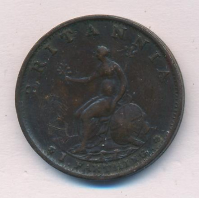 Великобритания 1 фартинг, 1799 (Фартинг Великобритания 1799)