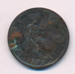 Великобритания 1 пенни, 1876 (1 пенни. Великобритания 1876)
