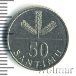 Латвия 50 сантимов, 1992 (50 сантимов. Латвия 1992г. Cu-Ni.)