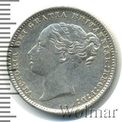 Великобритания 1 шиллинг, 1883 (1 шиллинг. Великобритания 1883г. Ag.)
