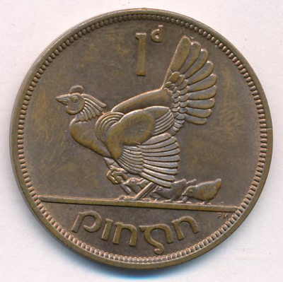 Ирландия 1 пенни, 1968 (1 пенни Ирландия. 1968)