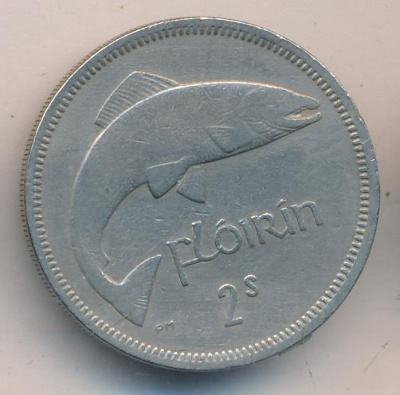 Ирландия 2 шиллинга (флорин), 1964 (2 шиллинга. Ирландия 1964)
