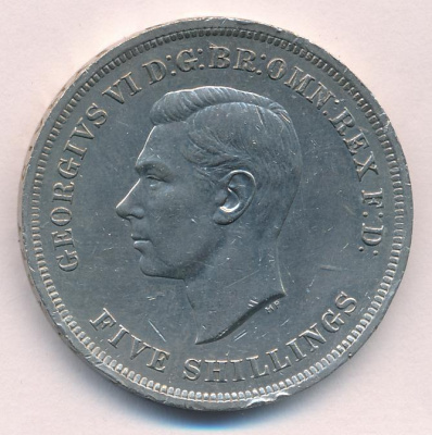 Великобритания 5 шиллингов, 1951 (5 шиллингов. Великобритания. 1951)
