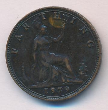 Великобритания 1 фартинг, 1879 (Фартинг. Великобритания 1879)