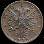 Албания 1 киндар ар, 1935 (1 киндар ари 1935 (Албания))