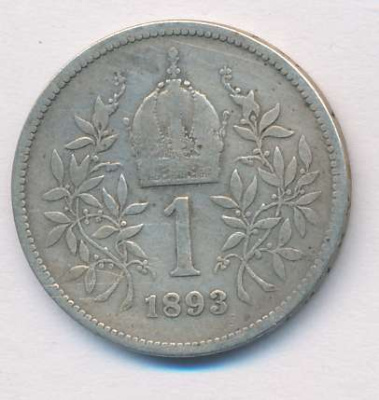Австрия 1 крона, 1893 (1 крона. Австрия 1893)