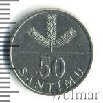 Латвия 50 сантимов, 1992 (50 сантимов. Латвия 1992г. Cu-Ni.)