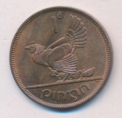 Ирландия 1 пенни, 1968 (1 пенни. Ирландия. 1968)