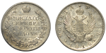 1 рубль 1818 г. СПБ ПС. Александр I. Скипетр длиннее (1 рубль 1818 года. СПБ-ПС. AU)