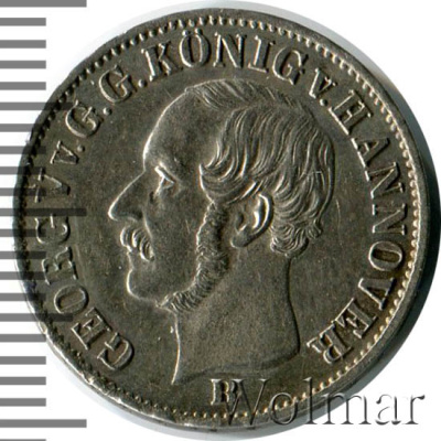 Ганновер 1/12 талера, 1853 (1/12 талера. Германия. Ганновер 1853г. В. Ag.)