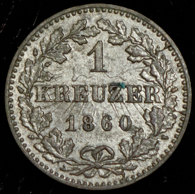 Франкфурт 1 крейцер, 1860 (1 крейцер 1860 (Франкфурт))