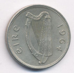 Ирландия 1 шиллинг, 1964 (1 шиллинг. Ирландия. 1964)