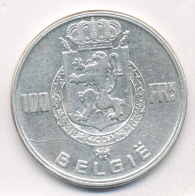 Бельгия 100 франков, 1951 (100 франков. Бельгия. Династия 1951)