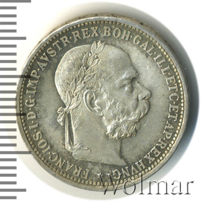 Австрия 1 крона, 1893 (1 крона. Австрия 1893г. Ag.)