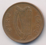 Ирландия 1 пенни, 1964 (1 пенни. Ирландия. 1964)