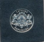 Латвия 2 лата, 1993 (2 лата. Латвия. 75 лет Латвийской республике 1993)