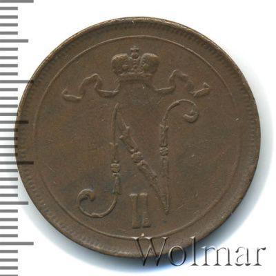 10 пенни 1916 г. Для Финляндии (Николай II). (10 пенни. Финляндия 1916г. Cu.)