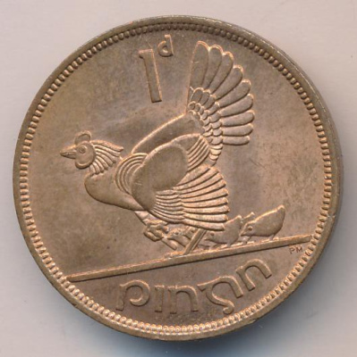 Ирландия 1 пенни, 1964 (1 пенни. Ирландия 1964)