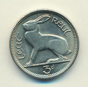 Ирландия 3 пенса, 1968 (3 пенса Ирландия. 1968)