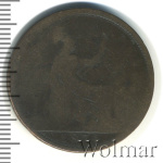 Великобритания 1 пенни, 1874 (1 пенни. Великобритания 1874г. Cu.)
