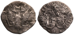 4 копейки 1757 г. Ливонезы (Елизавета I). Тиражная монета (4 копейки 1757 года. "Ливонез". ХF, Патина)