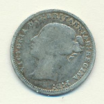 Великобритания 3 пенса, 1874 (3 пенса. Великобритания 1874)