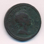 Великобритания 1 фартинг, 1717 (1 фартинг. Великобритания 1717)