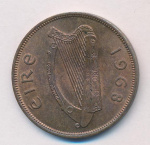 Ирландия 1 пенни, 1968 (1 пенни. Ирландия. 1968)