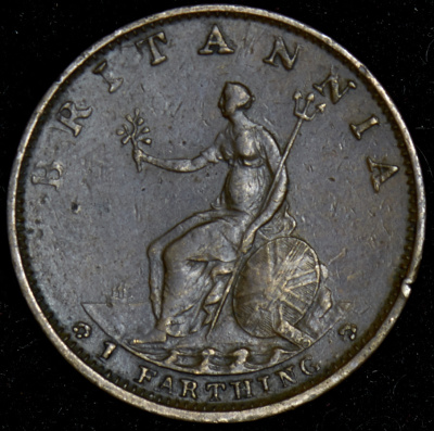 Великобритания 1 фартинг, 1799 (1 фартинг 1799 (Великобритания))