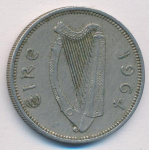 Ирландия 1 шиллинг, 1964 (1 шиллинг. Ирландия 1964)