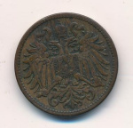 Австрия 2 геллера, 1896 (2 геллера. Австрия 1896)