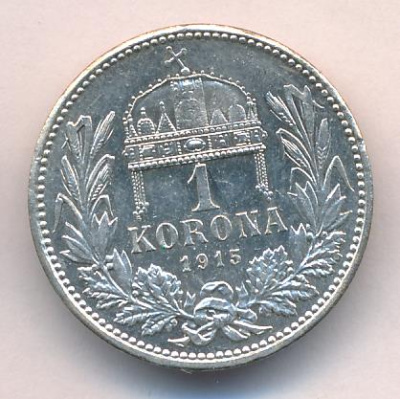 Венгрия 1 крона, 1915 (1 крона. Венгрия. 1915)