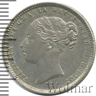 Великобритания 1 шиллинг, 1883 (1 шиллинг. Великобритания 1883г. Ag.)