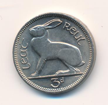 Ирландия 3 пенса, 1968 (3 пенса Ирландия. 1968)