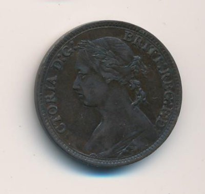Великобритания 1 фартинг, 1879 (Фартинг. Великобритания 1879)