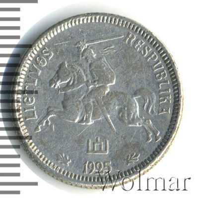 Литва 1 лит, 1925 (1 лит. Литва 1925г. Ag.)