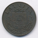 Латвия 2 сантима, 1939 (2 сантима. Латвия. 1939)