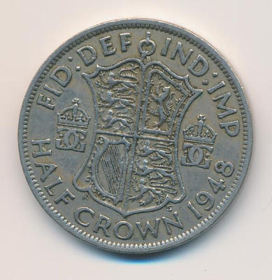 Великобритания ½ кроны, 1948 (1/2 кроны. Великобритания 1948)