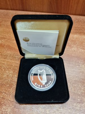 Ирландия 10 евро, 2005 (10 евро. Ирландия. 200 лет со дня рождения Уильяма Роуэна Гамильтона. Коробка, сертификат. 2005)