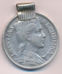 Латвия 5 латов, 1929 (5 лат. Латвия. Подвеска 1929)