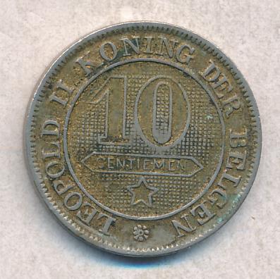 Бельгия 10 сантимов, 1894 (10 сантимов. Бельгия. 1894)