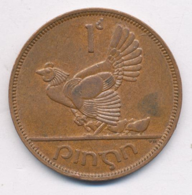 Ирландия 1 пенни, 1964 (1 пенни. Ирландия. 1964)