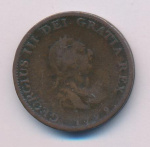 Великобритания 1 фартинг, 1799 (фартинг Великобритания 1799)